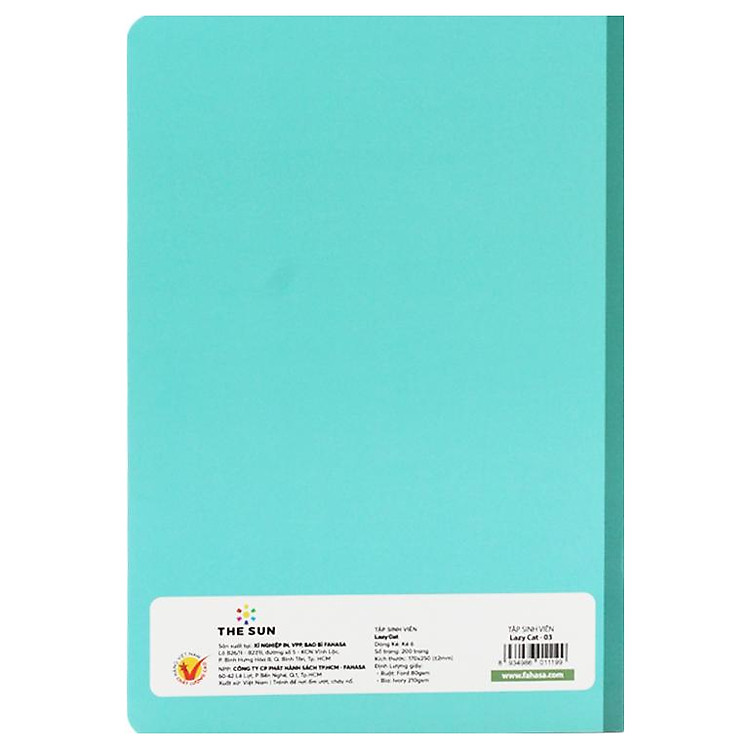 Tập Sinh Viên Lazy Cat - Kẻ Ngang Có Chấm (200 trang, 80gsm) - Ảnh 3