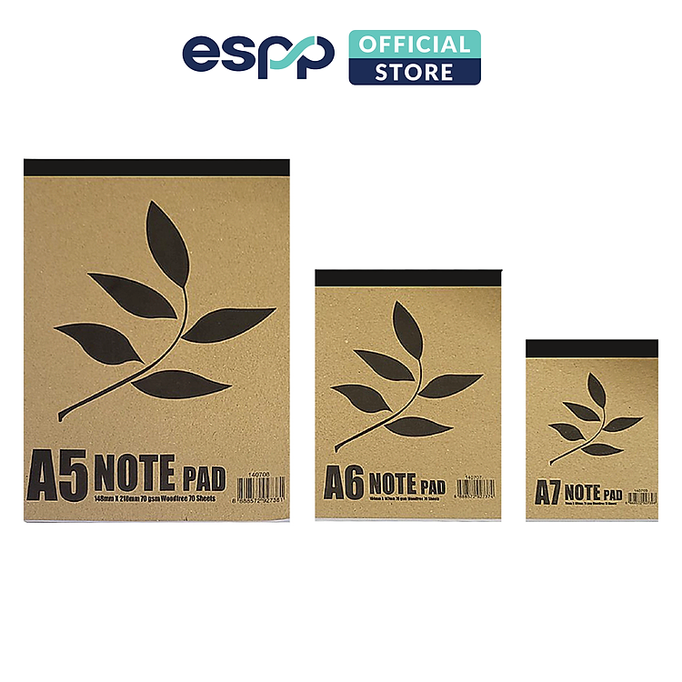 Sổ Giấy Note Màu Trắng (70 tờ) A5/A6/A7