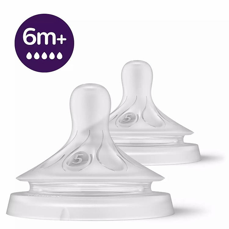 Núm ty mô phỏng tự nhiên mới hiệu Philips Avent cho trẻ từ 6 tháng tuổi ( vỉ đôi)_SCY965.02