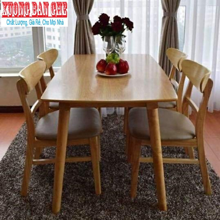 Bộ bàn ăn Lunar 1m2 4 ghế Freeship HCM Biên Hòa Bình Dương