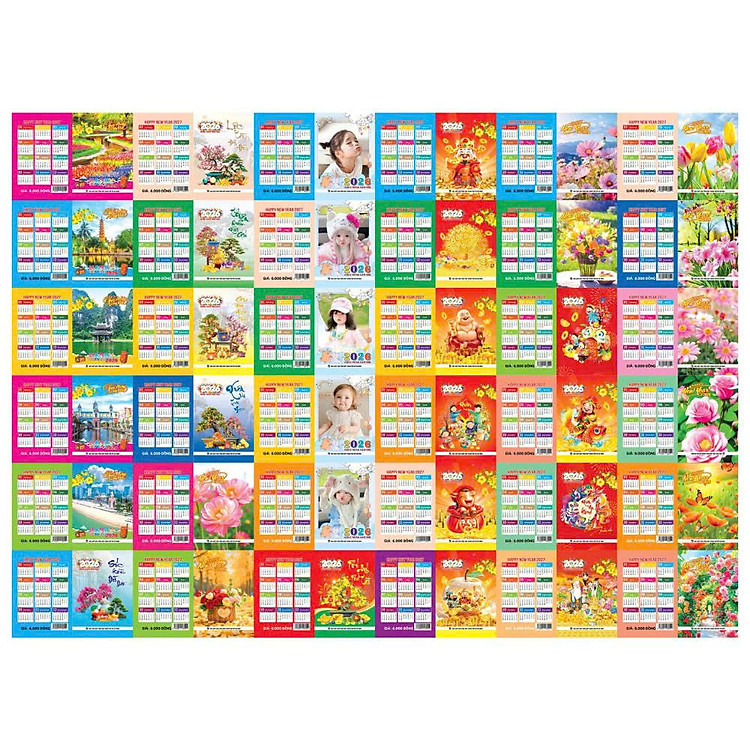 Lịch Túi Năm 2026 (10 chiếc)