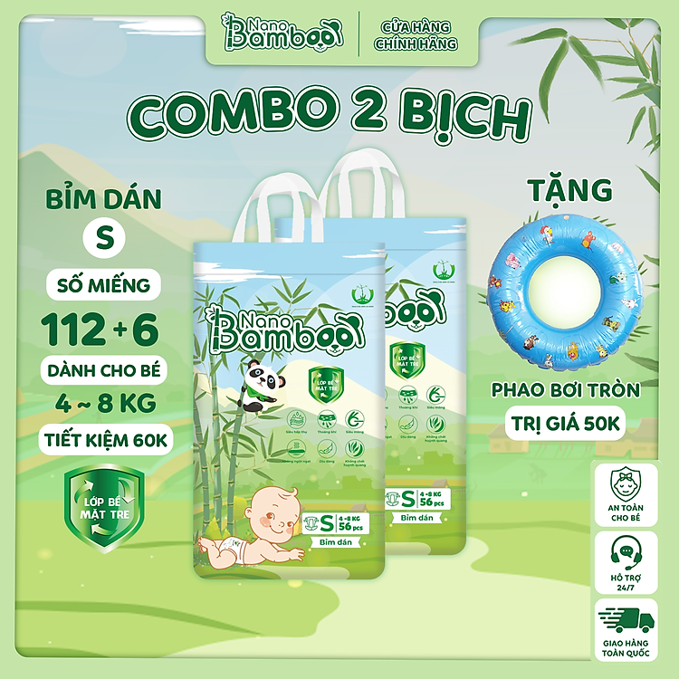 Chọn mua tại Shopee: COMBO 2 Bịch tã Nano Bamboo Dán mua giá tốt nhất tại Shop Mall