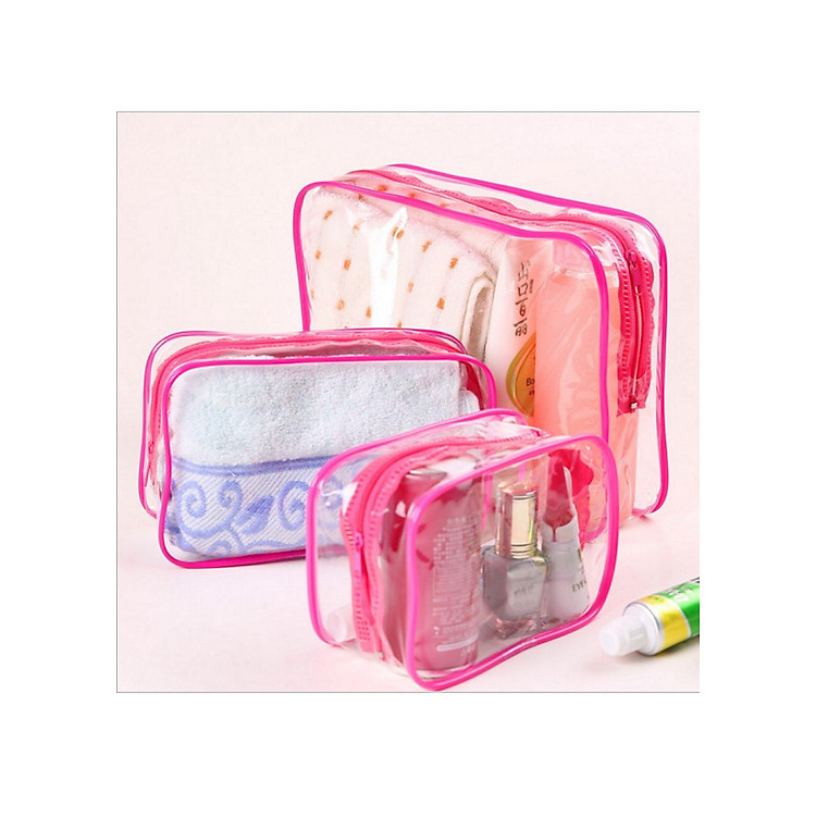 Bộ 3 Túi Du Lịch Trong Suốt Đựng Khăn, Đồ lót, Phụ Kiện, Mỹ Phẩm