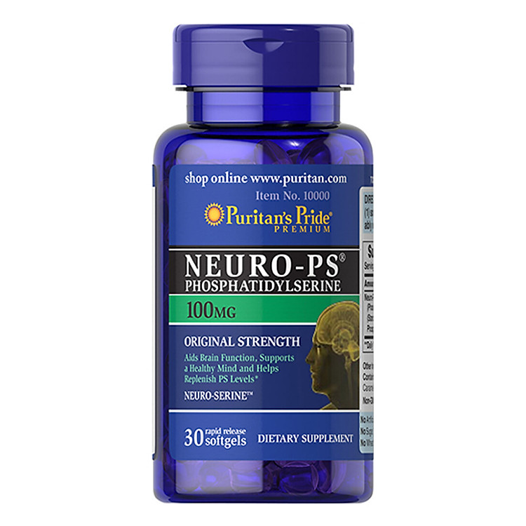 Thực Phẩm Chức Năng - Viên Uống Bổ Trí Não, Cải Thiện Trí Nhớ Puritan'S Pride Neuro-Ps Phosphatidylserine 100Mg (30 Viên)