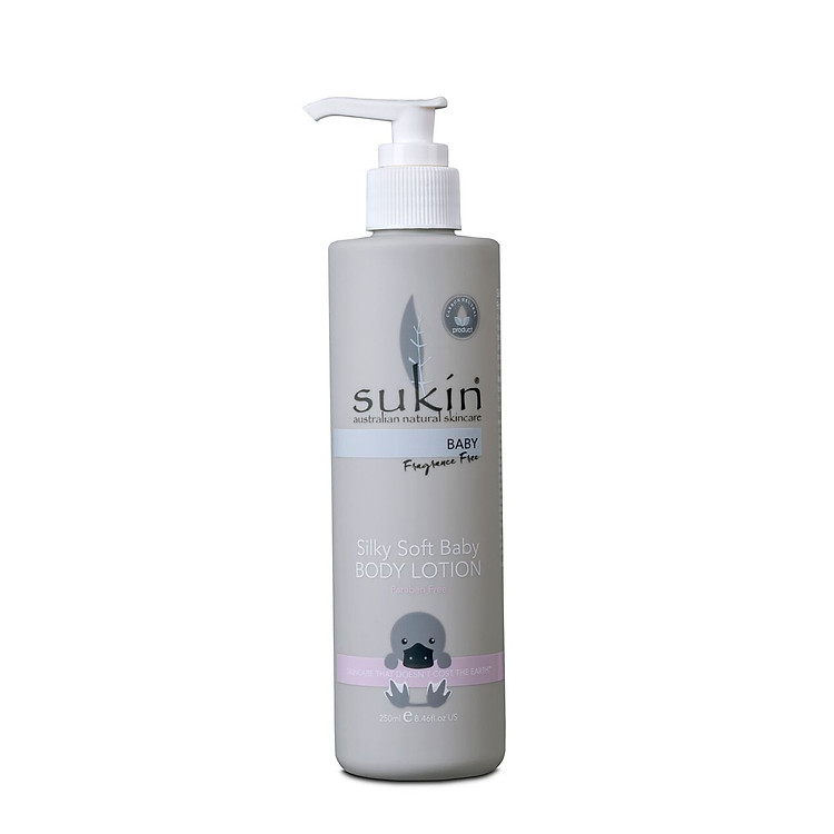 Sữa dưỡng thể cho bé không hương liệu Sukin Silky Soft Baby Body Lotion (Fragrance Free) 250ml