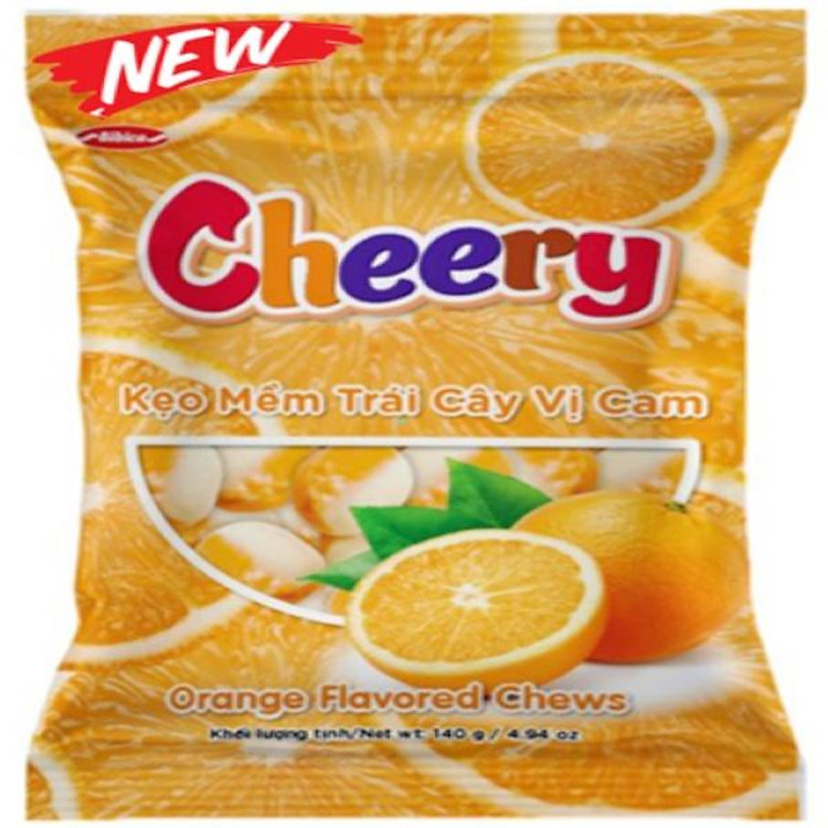 Kẹo mềm trái cây vị Cam cheery 140 gam Bibica