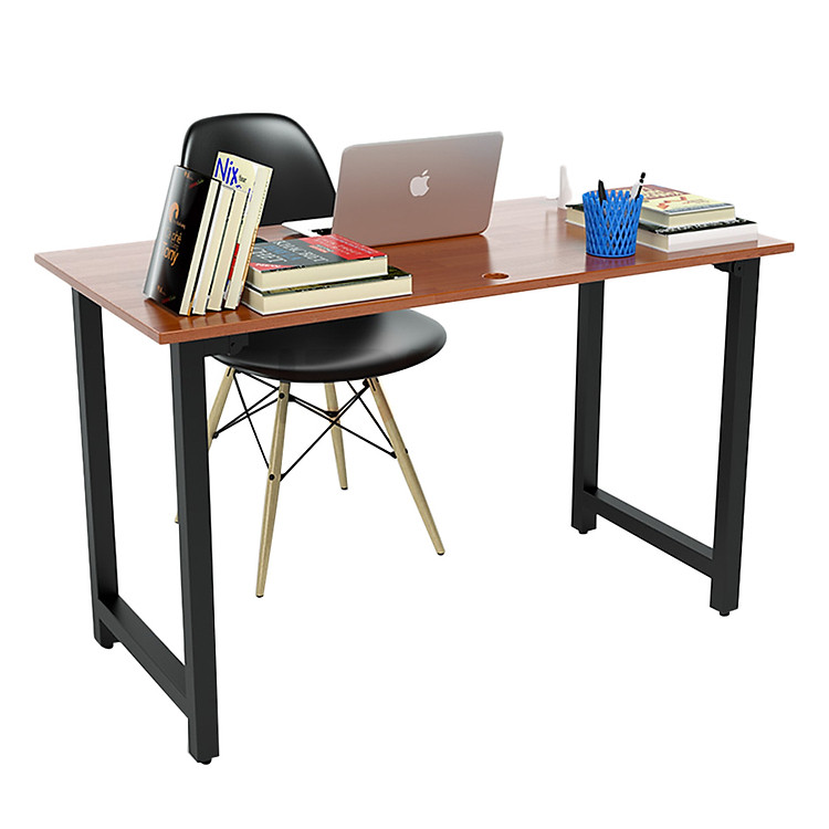 Bộ Bàn IBIE Rec-T Chân Đen Màu Cánh Gián Và Ghế Eames Chân Gỗ Đen