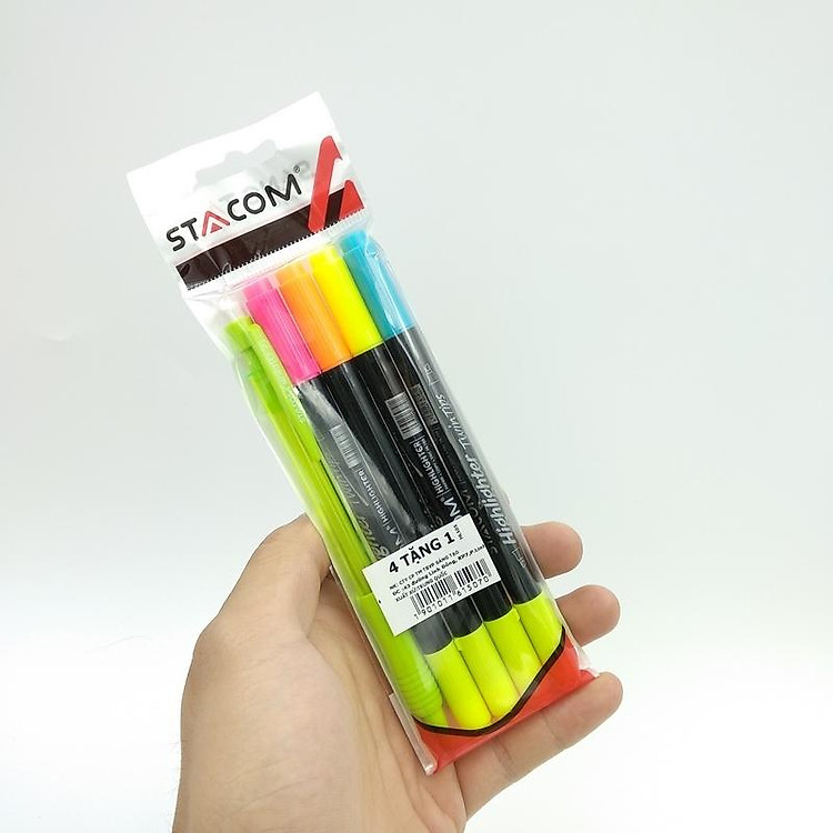 Bút Dạ Quang 2 Đầu VHL105 (4 chiếc) - Ảnh 7