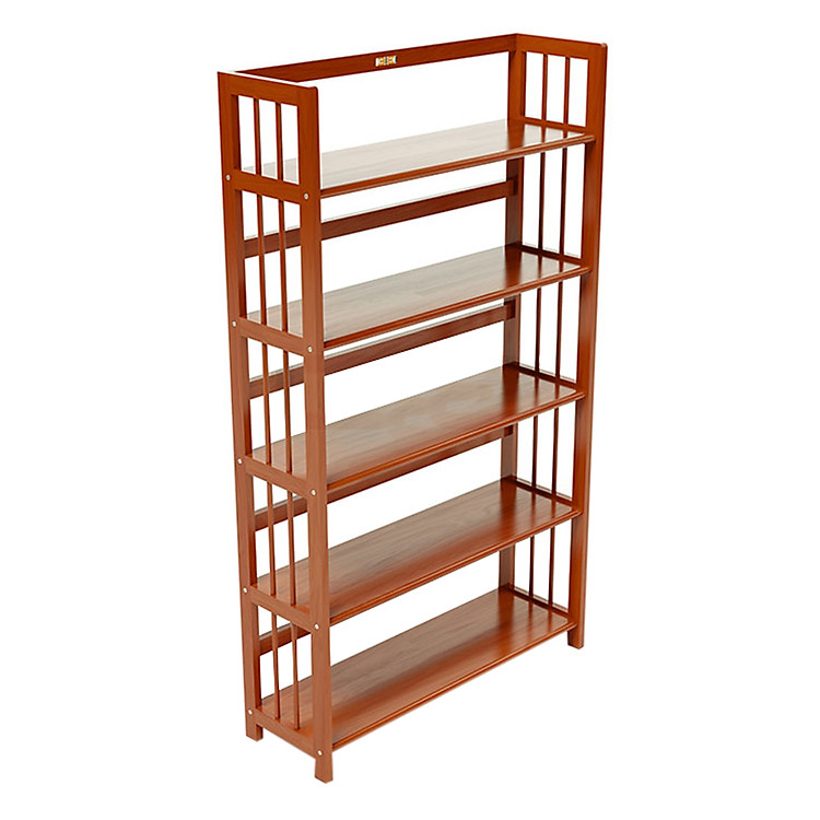 Kệ Sách 5 Tầng Gỗ Cao Su IBIE HB590RC (90cm) - Màu Cánh Gián