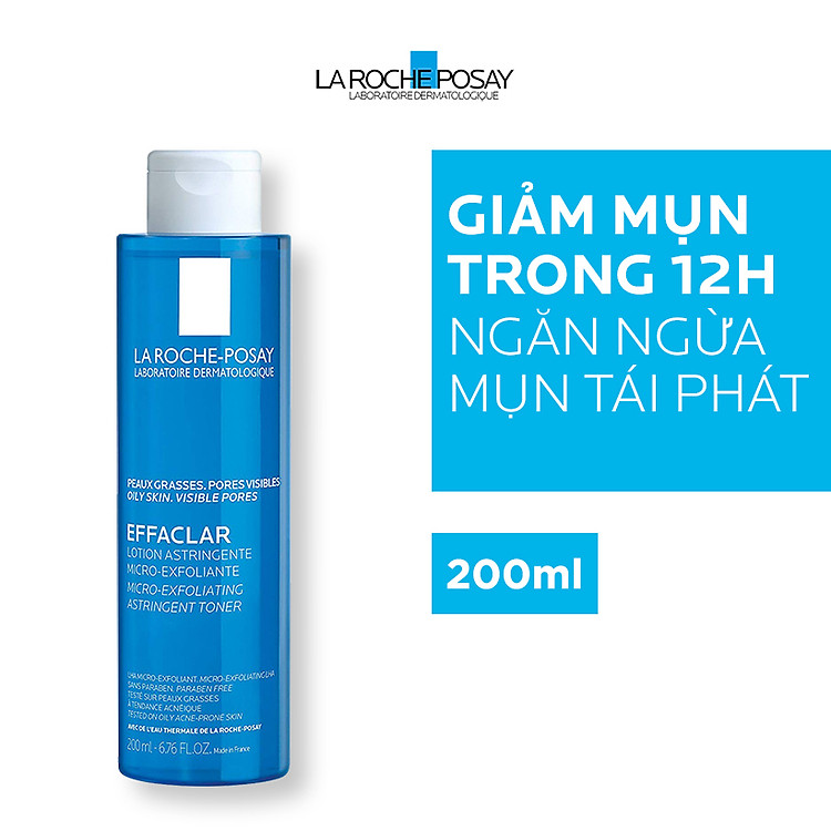 Nước cân bằng giàu khoáng dành cho da dầu La Roche Posay Effaclar Astringent Lotion 200ml