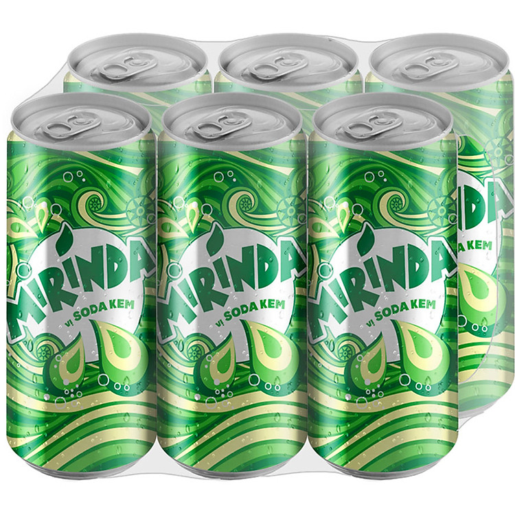 Lốc 6 Lon Nước Ngọt Có Gas Mirinda Soda Kem (320ml/Lon)