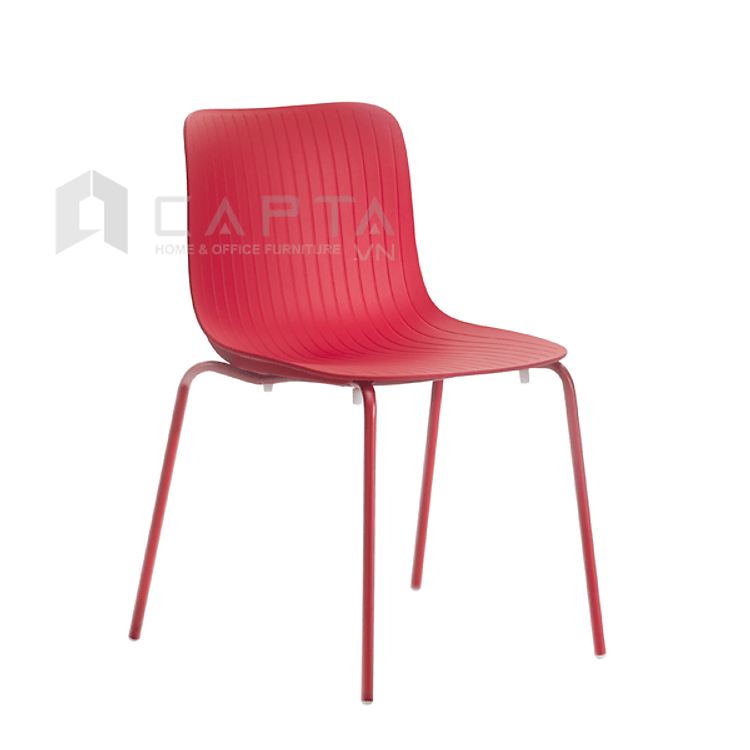 Ghế ăn thân nhựa cao cấp LAVORO Nội thất Capta Ghế nhựa xếp chồng chân thép sơn tĩnh điện phong cách italy Châu Âu