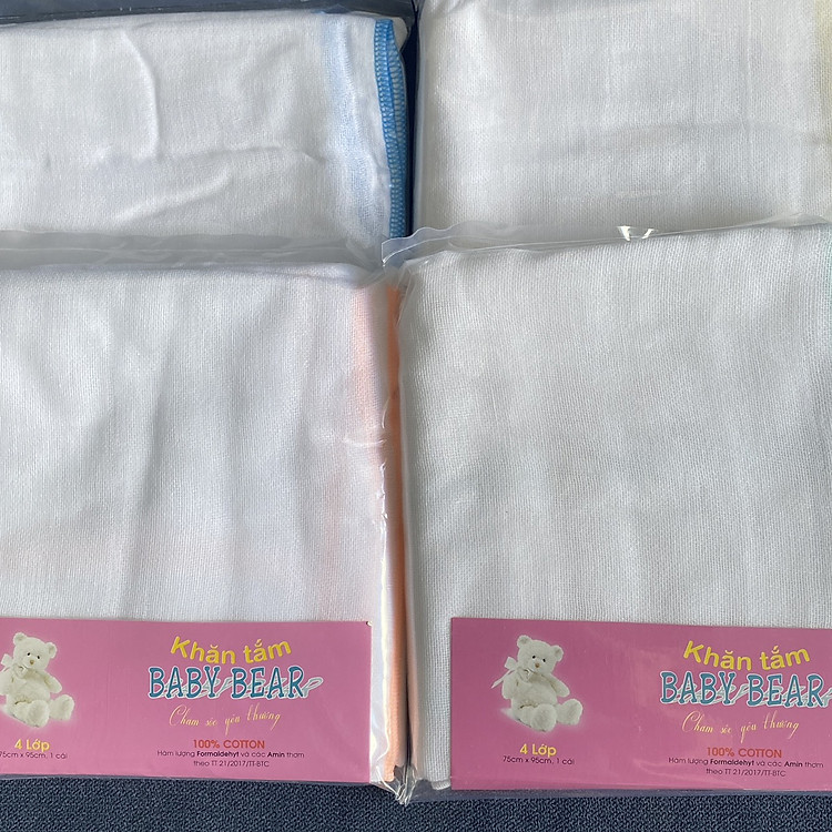 Khăn Tắm 4 lớp Baby Bear 75x95 cm Chính hãng Tiết kiệm - Hình ảnh 3