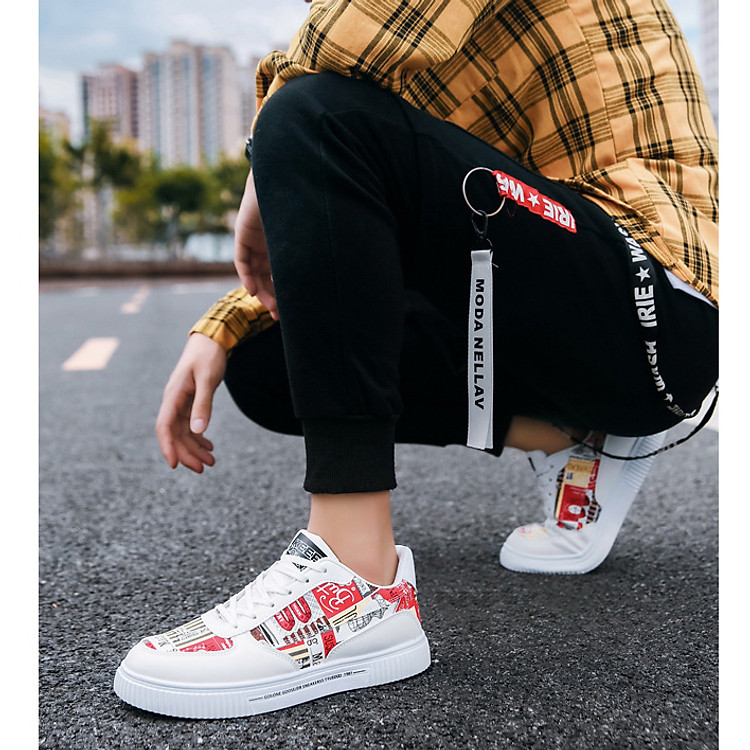 Giày nam sneaker thể thao họa tiết