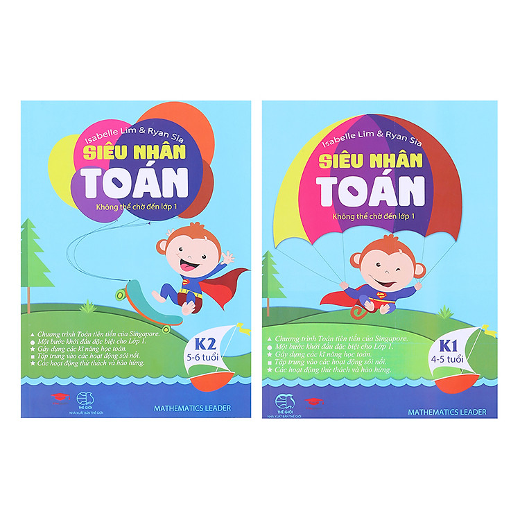 Combo Siêu Nhân Toán K1, K2 - Không Thể Chờ Đến Lớp 1 (4 - 6 Tuổi)