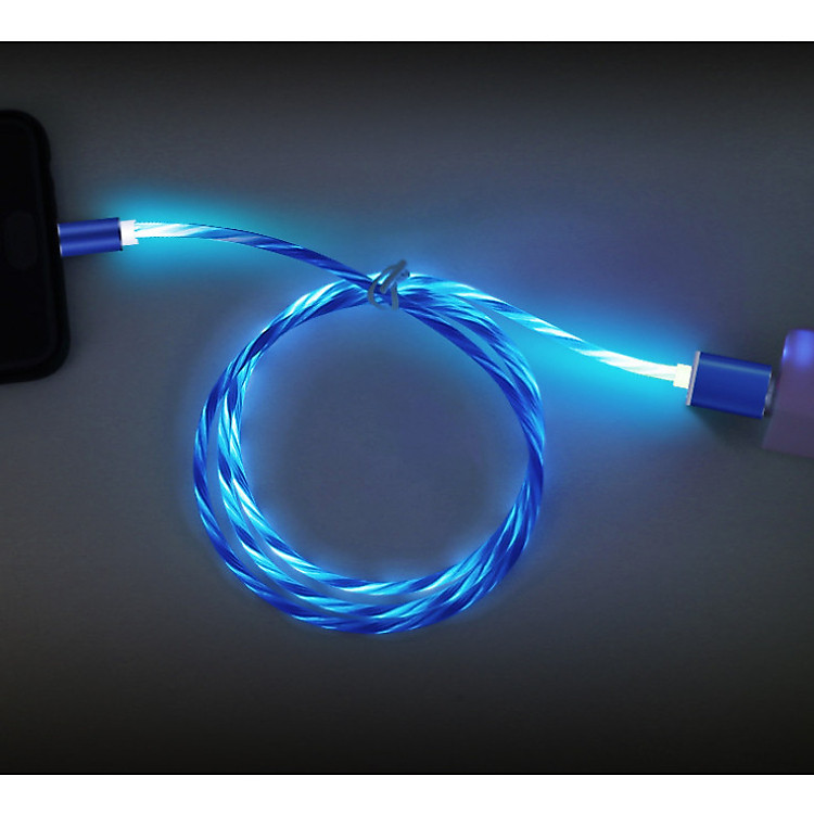 Cáp Sạc Nam Châm Chân Micro USB Có Đèn Led Hiện Dòng Điện Trên Dây