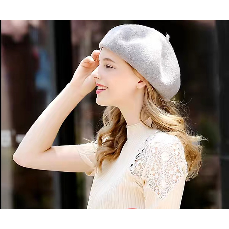 Mũ beret nón bere nữ nỉ dạ len thời trang Hàn Quốc dona2112801