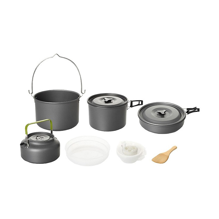 Bộ Nồi Cắm Trại Dã Ngoại xếp gọn dành cho 5-6 người