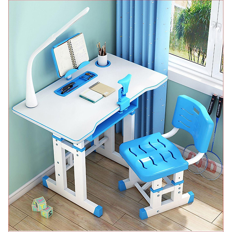 Bộ bàn học thông minh chống gù, chống cận có kèm đèn, chống cằm chống cận thị