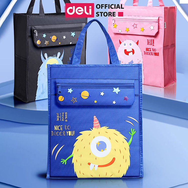 Túi Tote Deli Vải Canva Chống Nước (Màu xanh)