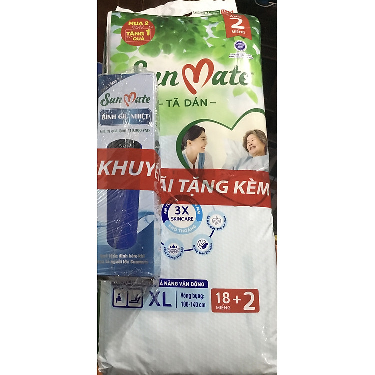 Tã Dán Sunmate XL18 +2 (20 Miếng) Chính hãng Giá tốt - Hình ảnh 3