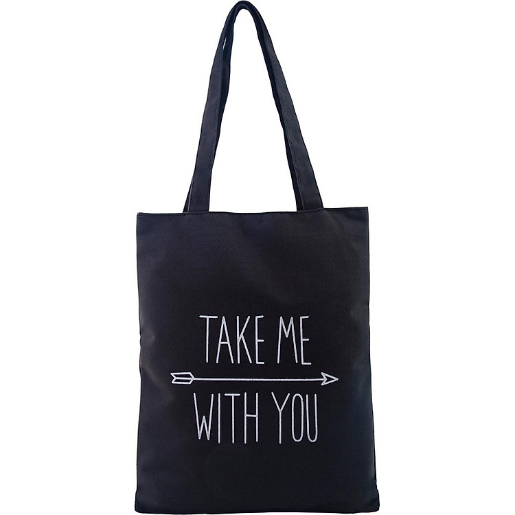 Túi Vải Đeo Vai Tote Bag Take Me XinhStore - Đen