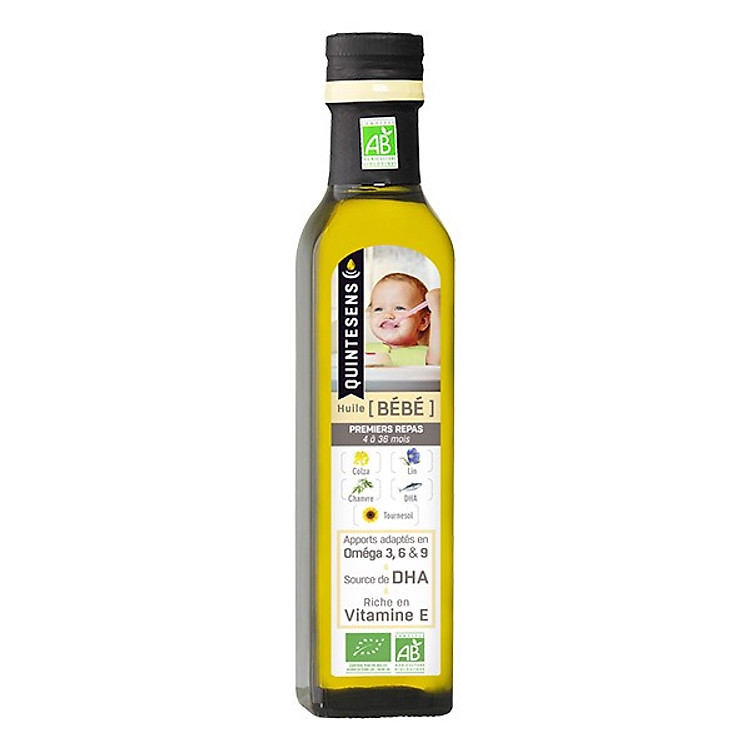 Dầu ăn hữu cơ tảo biển Quintesens (cho bé từ 4 tháng tuổi)