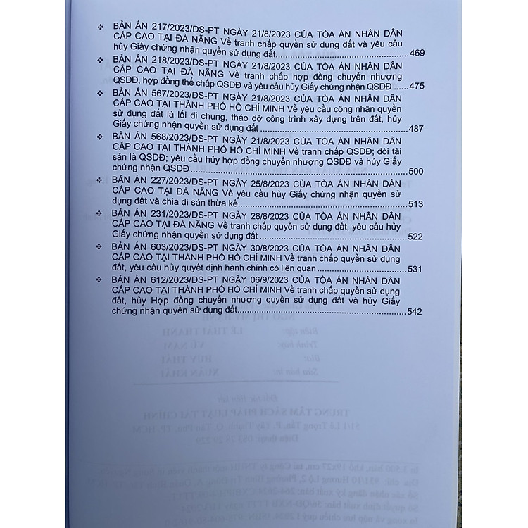 Tuyển Tập Các Bản Án Của Toà Án Nhân Dân Cấp Cao Về Quyền Sử Dụng Đất Và Tài Sản Gắn Liền Với Đất - Ảnh 6