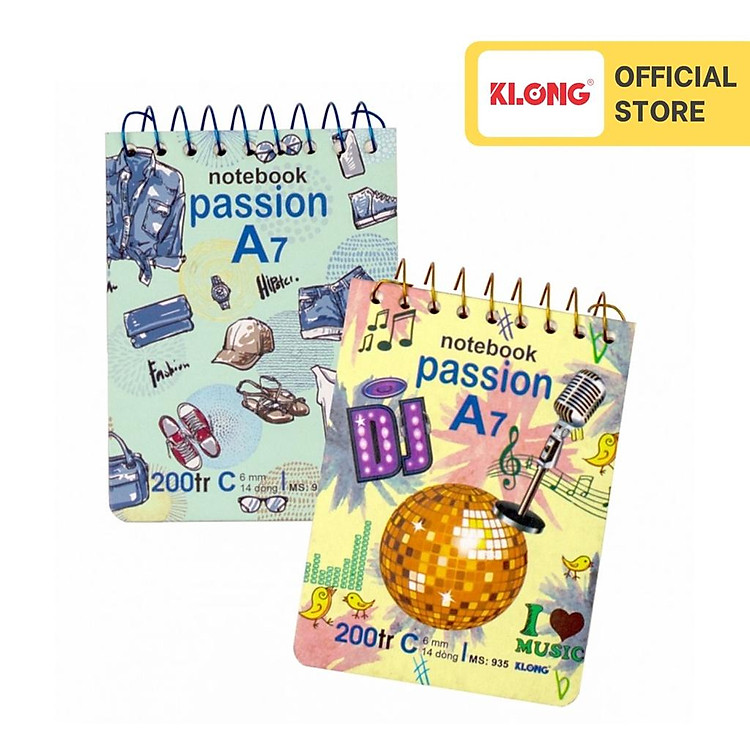 Sổ Kẻ Ngang Lò Xo KLONG A7 (200 trang)