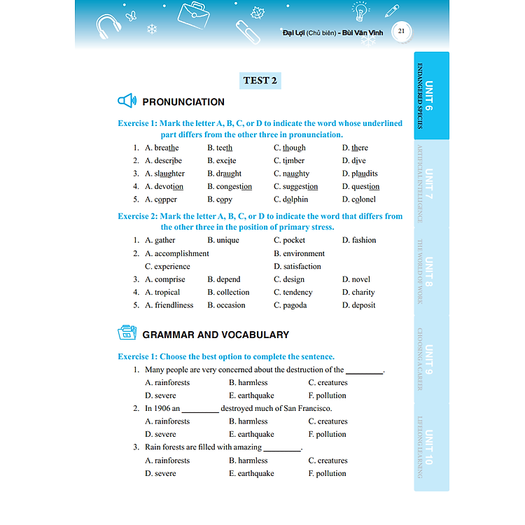 Bài Tập Trắc Nghiệm Tiếng Anh Lớp 12 Tập 2 - Ảnh 5