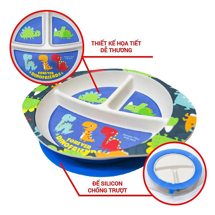 Khay ăn chia ngăn cho bé Royalcare Chính hãng Giá tốt - Hình ảnh 4