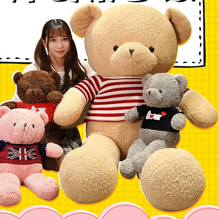 Mua Gấu bông teddy lông xù đáng yêu Chính hãng Ưu đãi - Hình ảnh 3