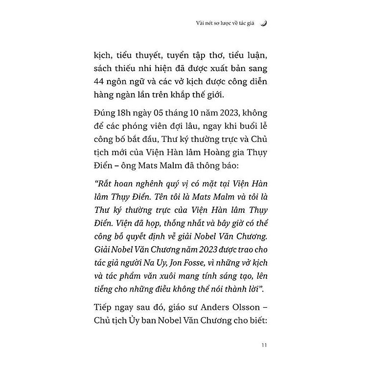 Ánh Sáng Trắng - Jon Fosse - Nobel Văn Học 2023 - Ảnh 5
