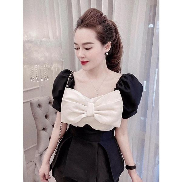 BIGSIZE NỮ Áo peplum nơ mặc Tết, đi tiệc, công sở - size M/L/XL/XXL