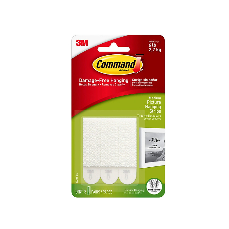 Miếng dán treo tranh 3M Command™ 17201-ES (6 dải)