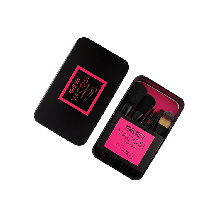 Bộ 8 Cây Cọ Du Lịch - Hộp Đen Vacosi BC12