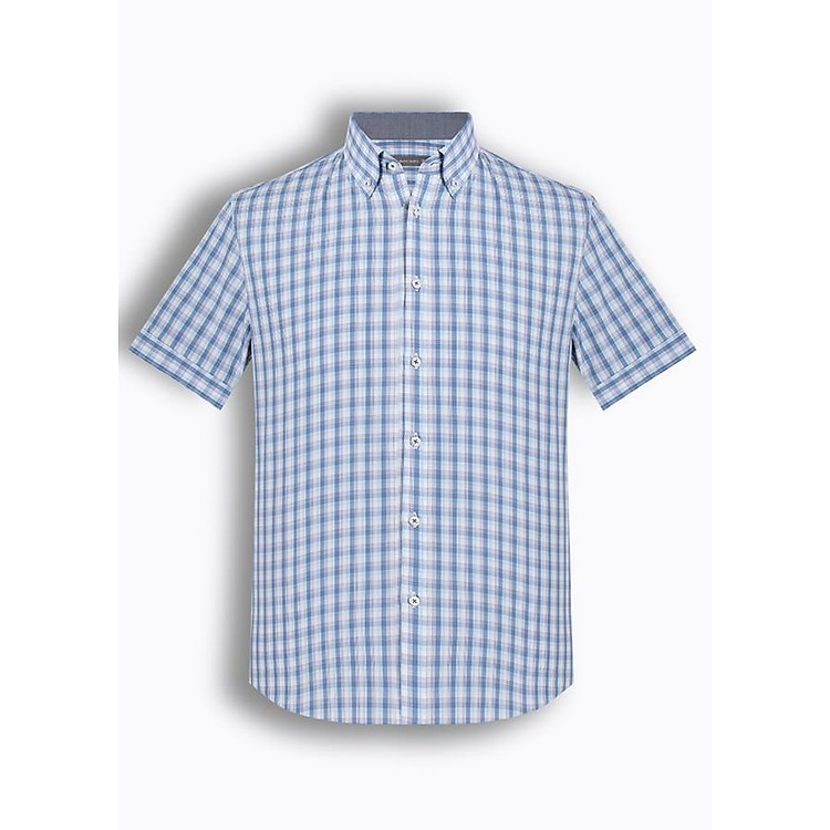 Áo Sơ Mi Nam Tay Ngắn Họa Tiết The Shirts Studio Hàn Quốc TD42F2112BL