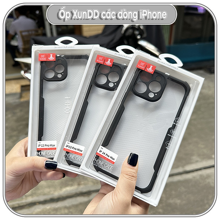 Ốp lưng cho iPhone 12 Pro Max - 13 Pro Max - 14 Pro Max trong viền nhựa dẻo XunDD - Hàng Nhập Khẩu