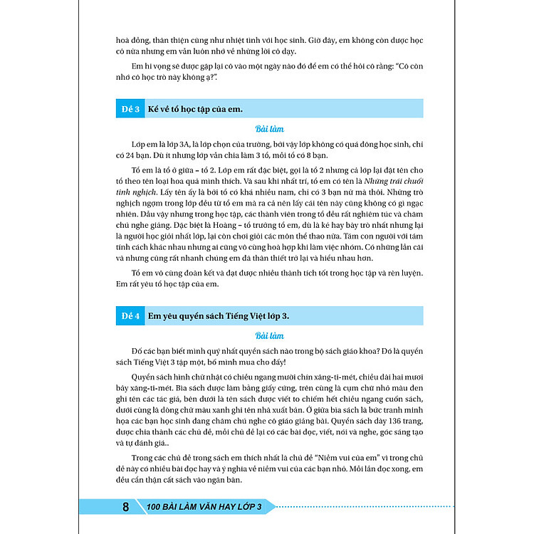100 Bài Làm Văn Hay Lớp 3 - Ảnh 3