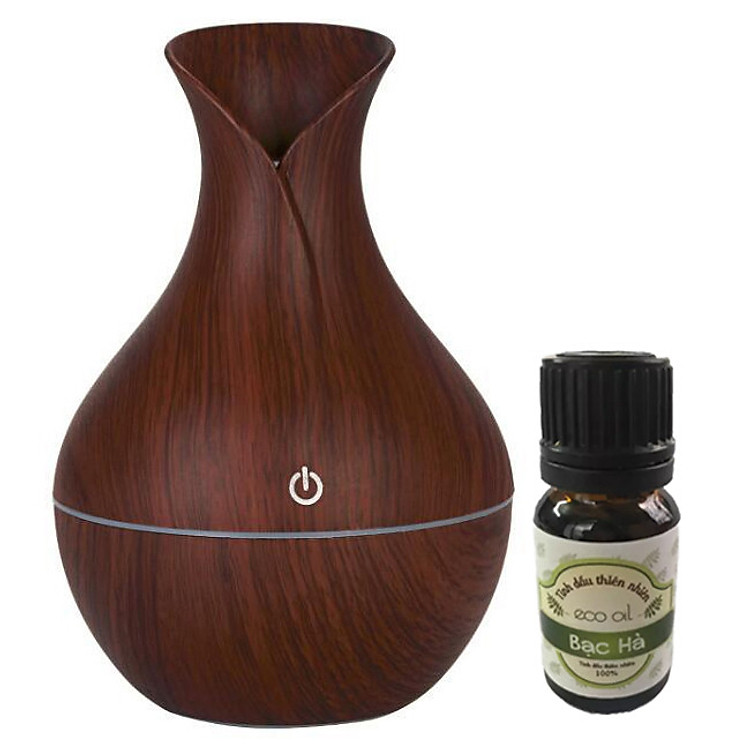 Combo Máy khuếch tán tinh dầu và tạo ẩm MKT07 + tinh dầu bạc hà 10ml Eco oil