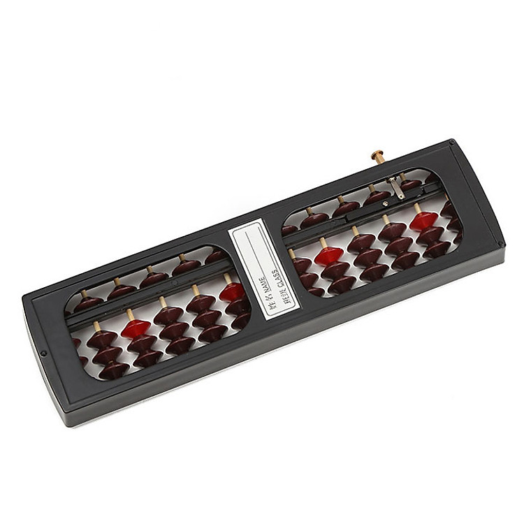 Bàn tính Soroban 13 cột dọc 5 hạt SR123 màu nâu