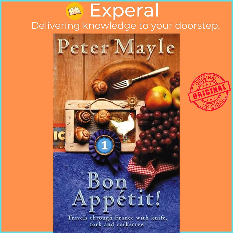 Sách - Bon Appetit! - Travels with knife,fork & corkscrew through France by Peter Mayle (UK edition, paperback)