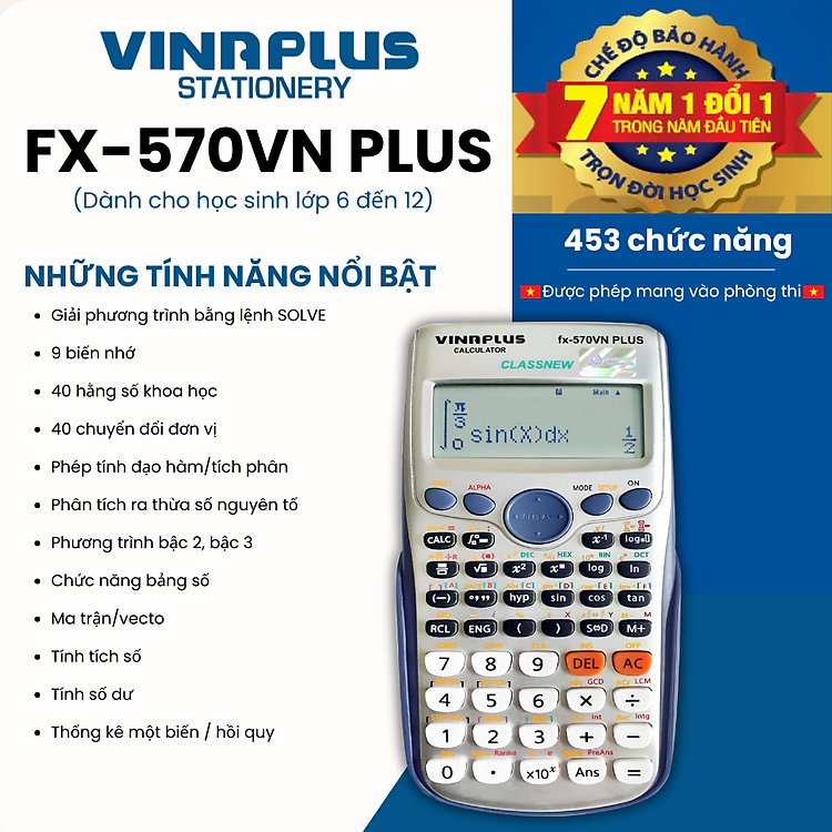 Máy tính học sinh Fx-570VN PLUS - Ảnh 2