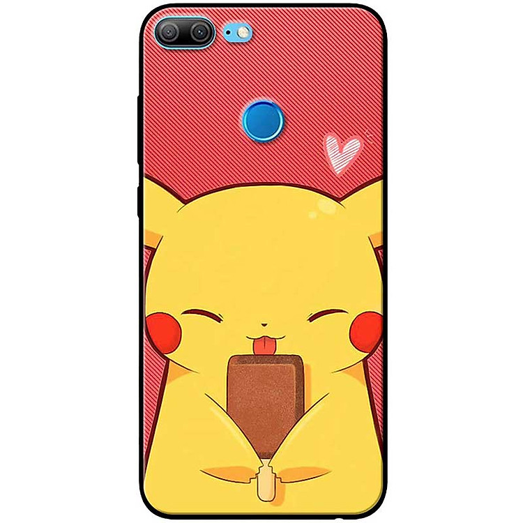 Ốp lưng dành cho Honor 9 Lite mẫu Pikachu ăn kem