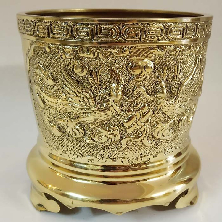 Bát hương đồng vàng 12cm