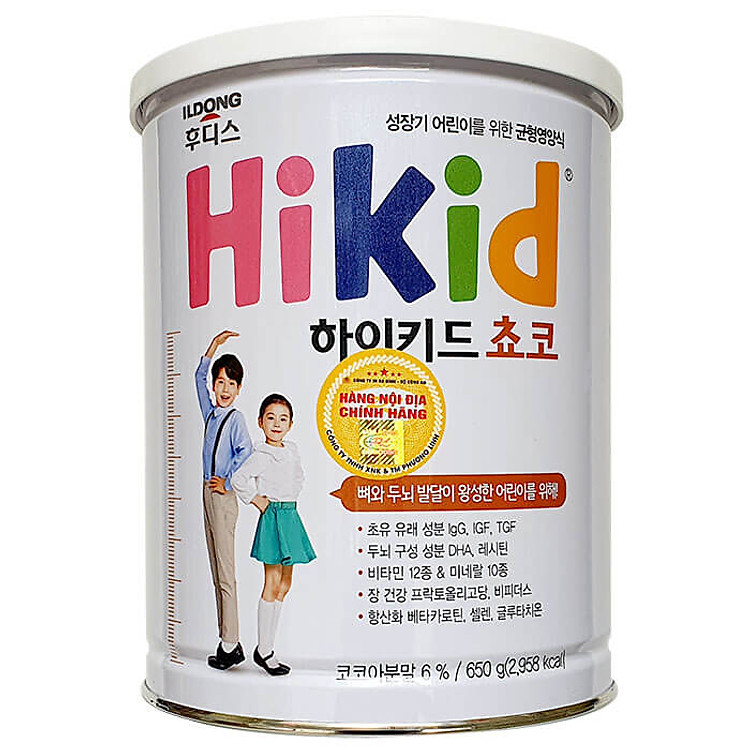 Tham Khảo tại ConCung: Sữa Hikid Chocolate 650g Nhập Khẩu Hàn Quốc Chất lượng , nhận ngay nhiều Ưu đãi