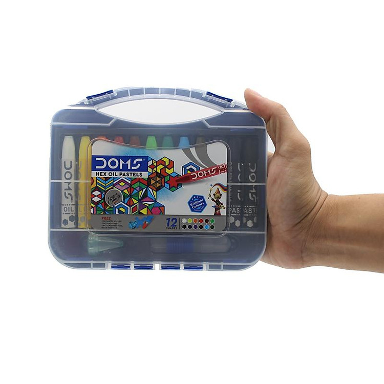Hộp Bút Sáp Dầu Hex Oil Pastels DOMS 8414 (12 chiếc) - Ảnh 6