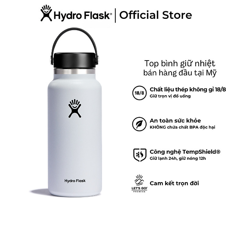 Bình giữ nhiệt Hydro Flask 32 OZ Wide Flex Cap co náp xoay - Hàng chính hãng(Season 2024)