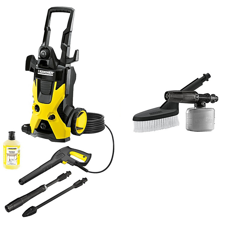 Combo Máy Phun Rửa Áp Lực Cao Karcher K 5 Và Bộ Đồ Chà & Bình Xịt