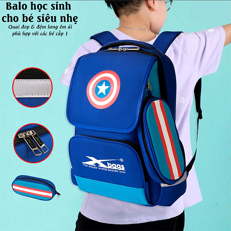 Balo học sinh nam cấp 1 Xbags Xb 3017